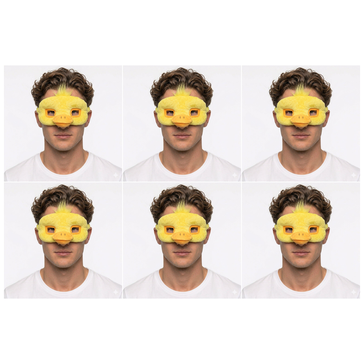 6x Duck Eye Mask – Animal Costume Accessory for Halloween & Party (Bulk Pack)