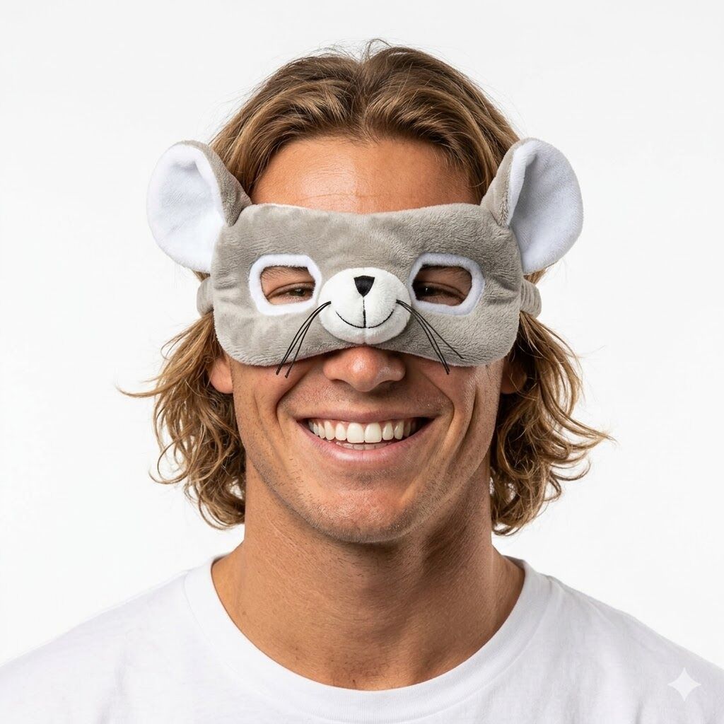 Mouse Eye Mask – Animal Costume Accessory for Halloween & Party