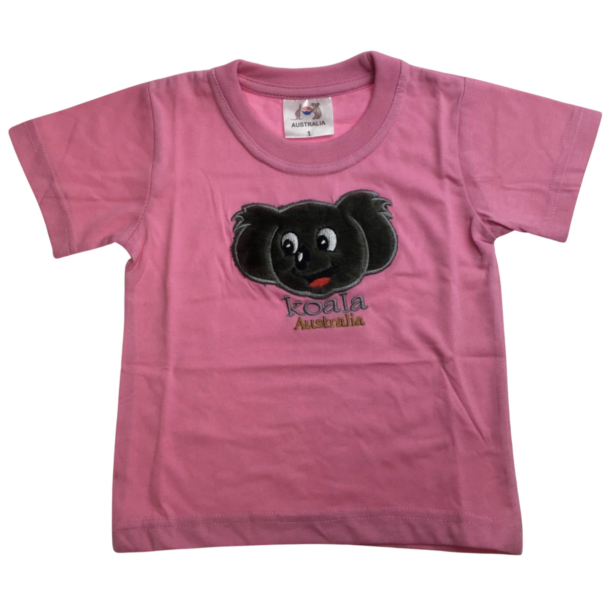 Kids KOALA AUSTRALIA T Shirt Tee Souvenir Gift Childrens Child 100% Cotton Top - Light Pink