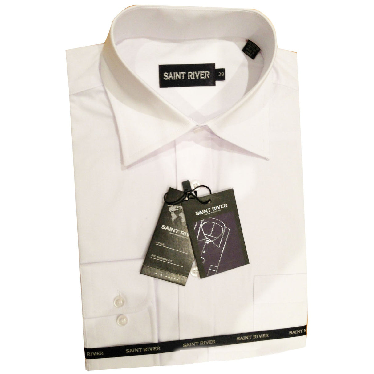 Mens Plus Size Business Dress Shirt - Big & Tall Large Formal Shirts - White