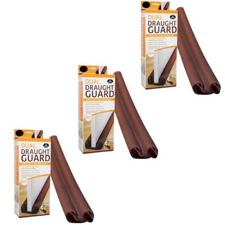 3x DUAL DRAFT STOPPER Double Sided Snake Wind Air Door Guard Cover Weather Seal