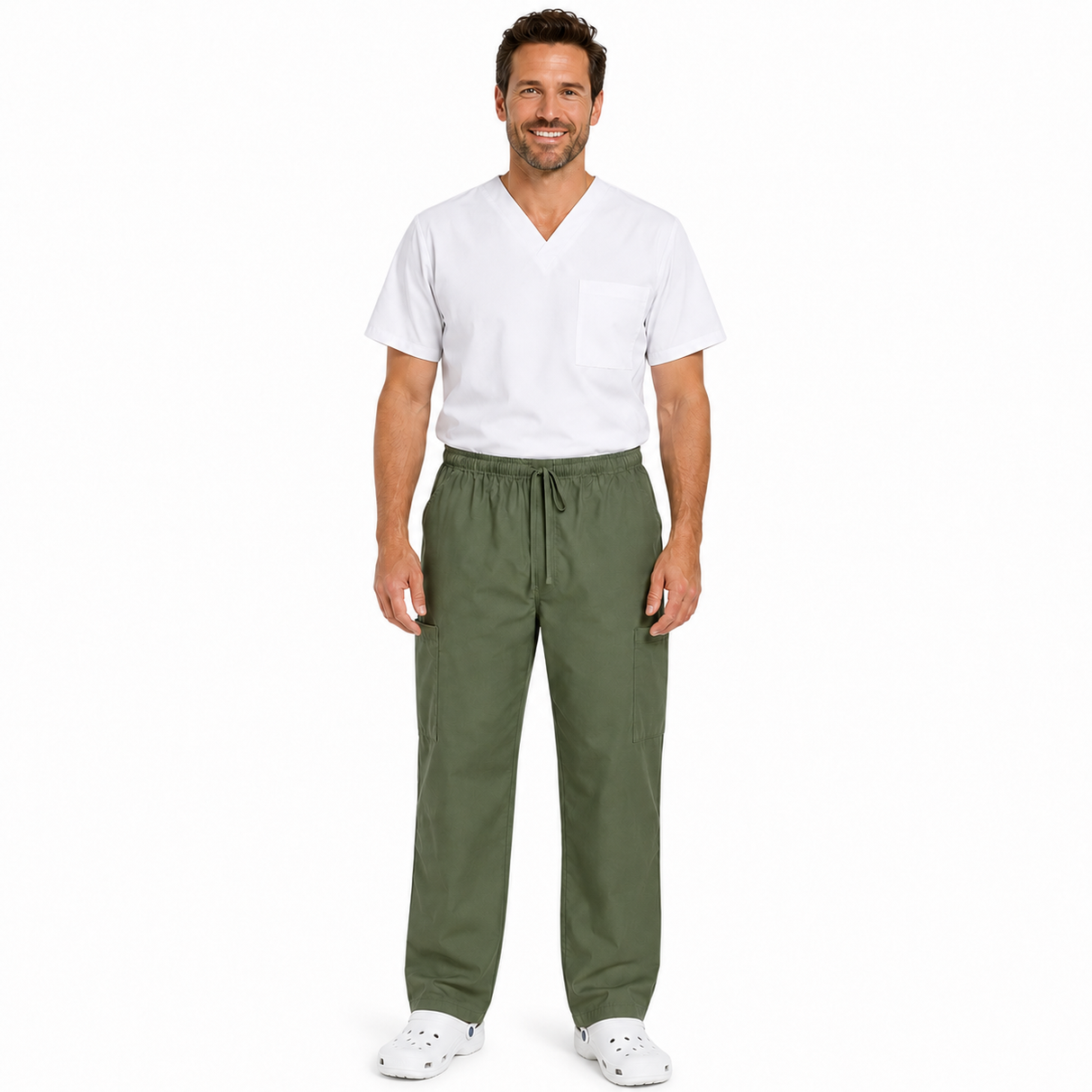 Unisex Doctor Scrubs Cargo Pants - Sage Green (Medical/Nursing/Vet/Dental Uniform)