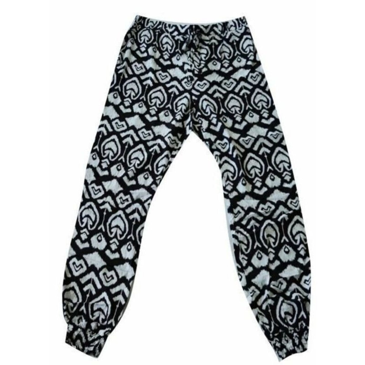 Womens Plus Size Baggy Harem Pants Bohemian Big & Tall Trousers in Black