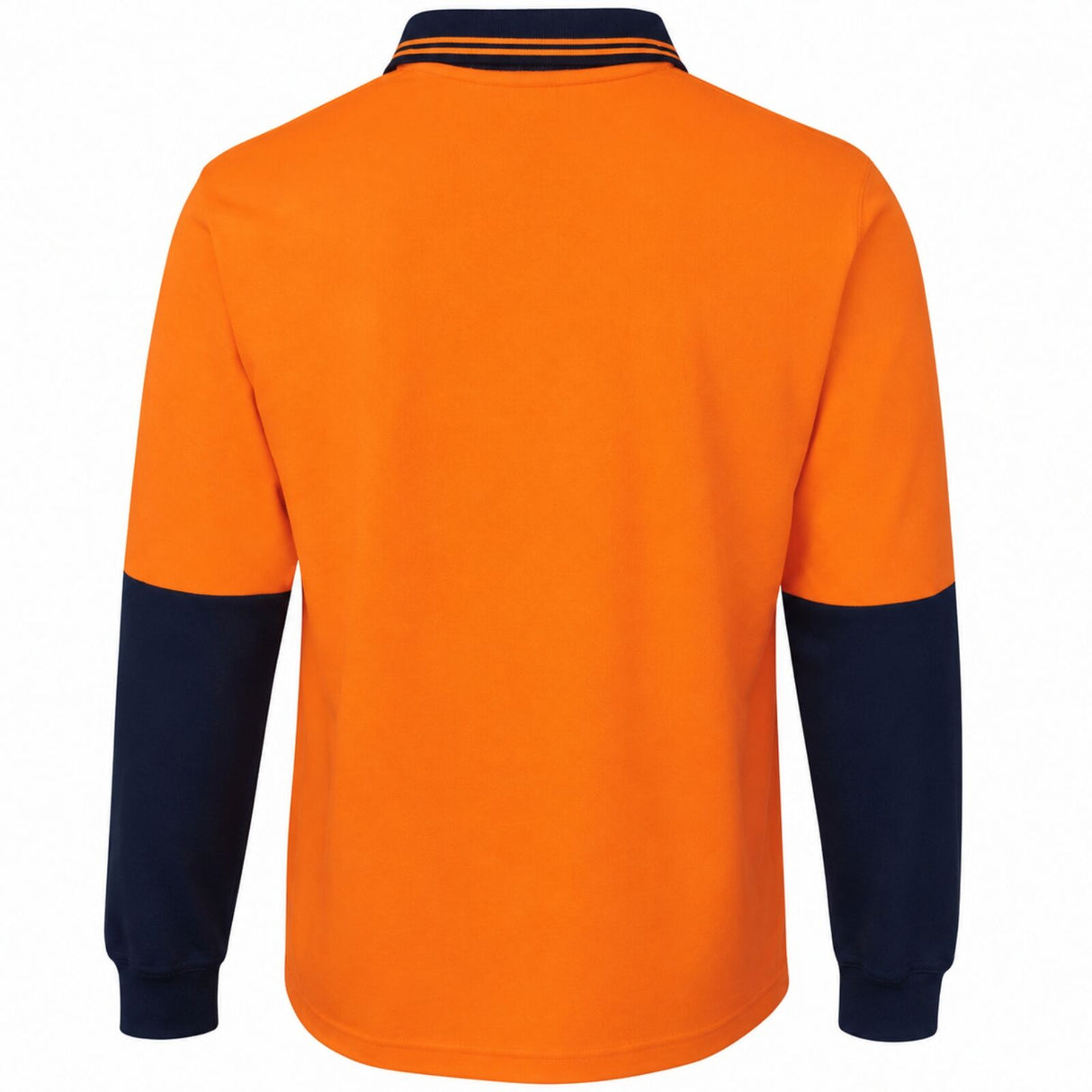 HI VIS Long Sleeve Polo Shirt - Orange (High Visibility Fluro Safety Workwear)