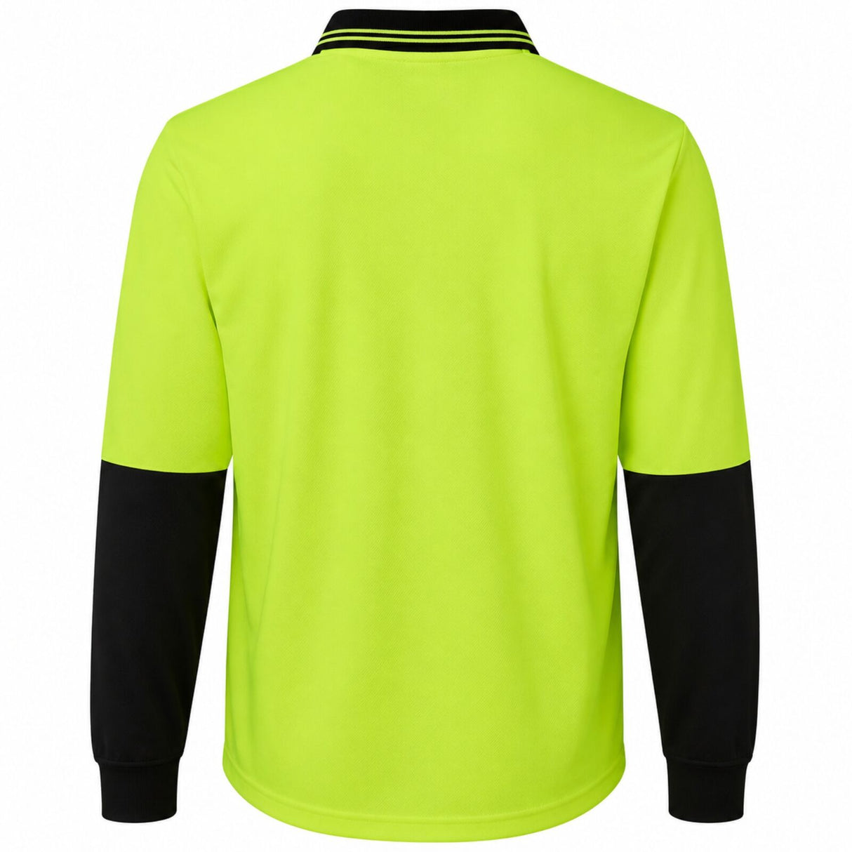 HI VIS Long Sleeve Polo Shirt - Yellow (High Visibility Fluro Safety Workwear)