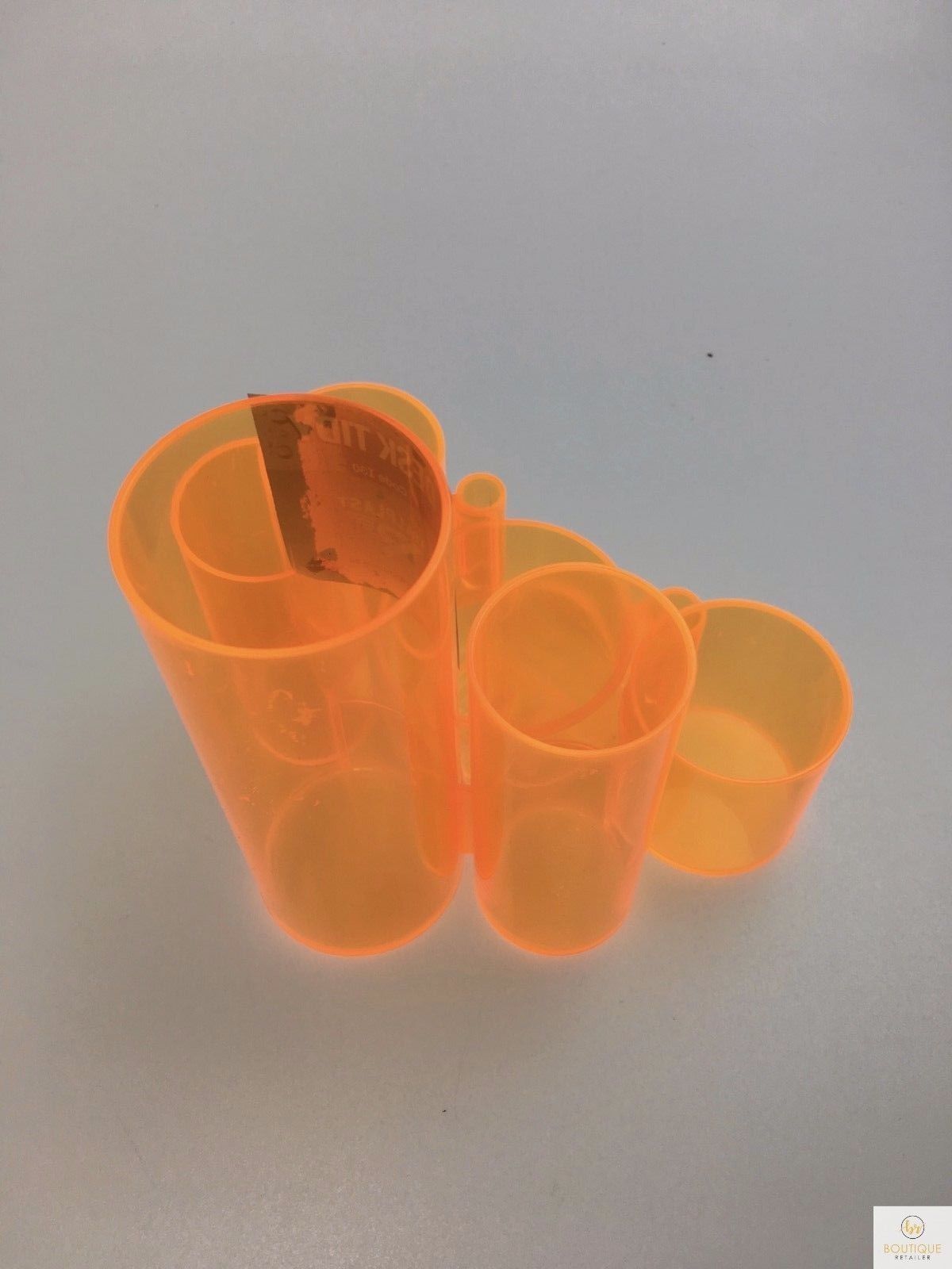 DESK TIDY Caddy Pen Pencil Stationary Holder Organiser Organizer Office I30 - Neon Orange