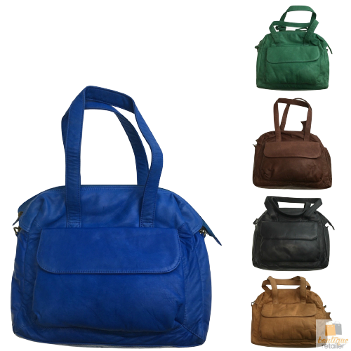 Premium Womens Leather Shoulder Bag Messenger Satchel Handbag Purse ITWB03 - Black