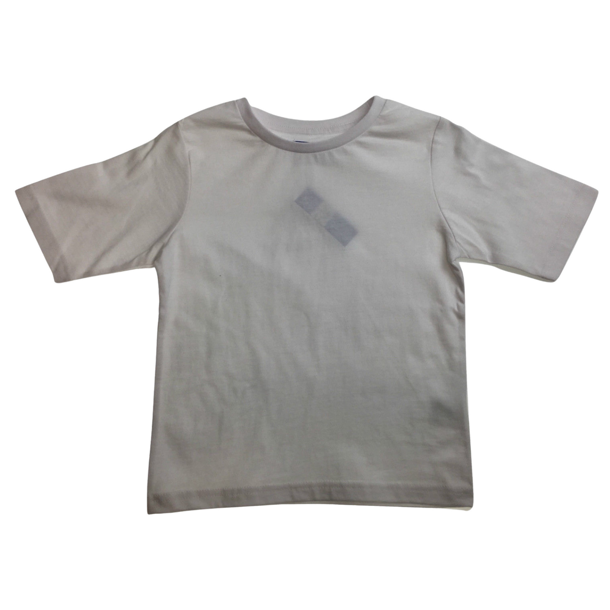 KIDS PLAIN T SHIRT Childrens Child 100% COTTON Boys Girls Basic Blank Tee Top - White - 6