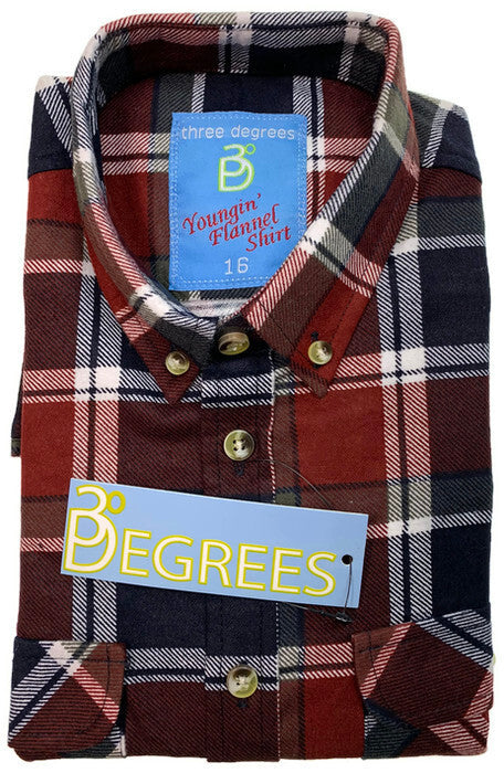 KIDS FLANNELETTE SHIRT Boys Childrens Classic Vintage Flannel Flannie