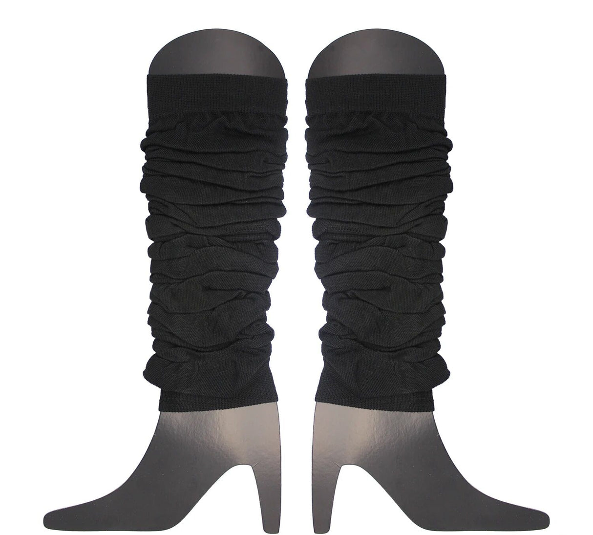 1 Pair Black Leg Warmers - Womens Dance Costume/80s Party