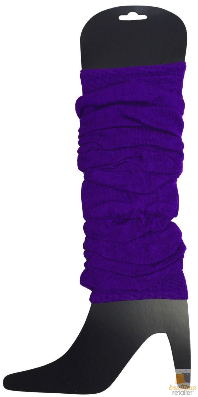 1 Pair Purple Leg Warmers - Womens Dance Costume/80s Party