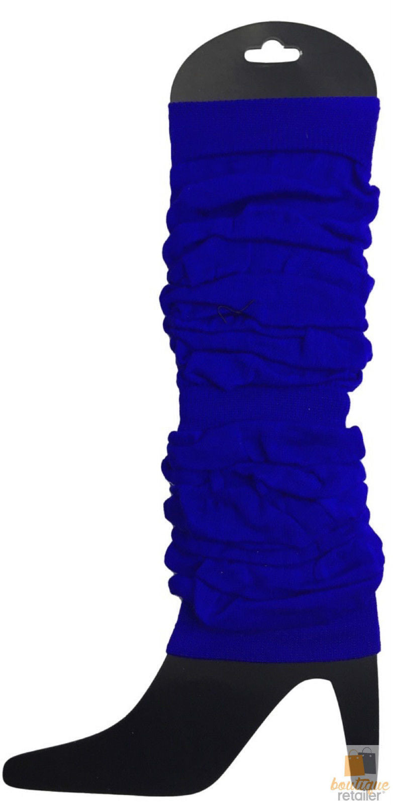 1 Pair Royal Blue Leg Warmers - Womens Dance Costume/80s Party