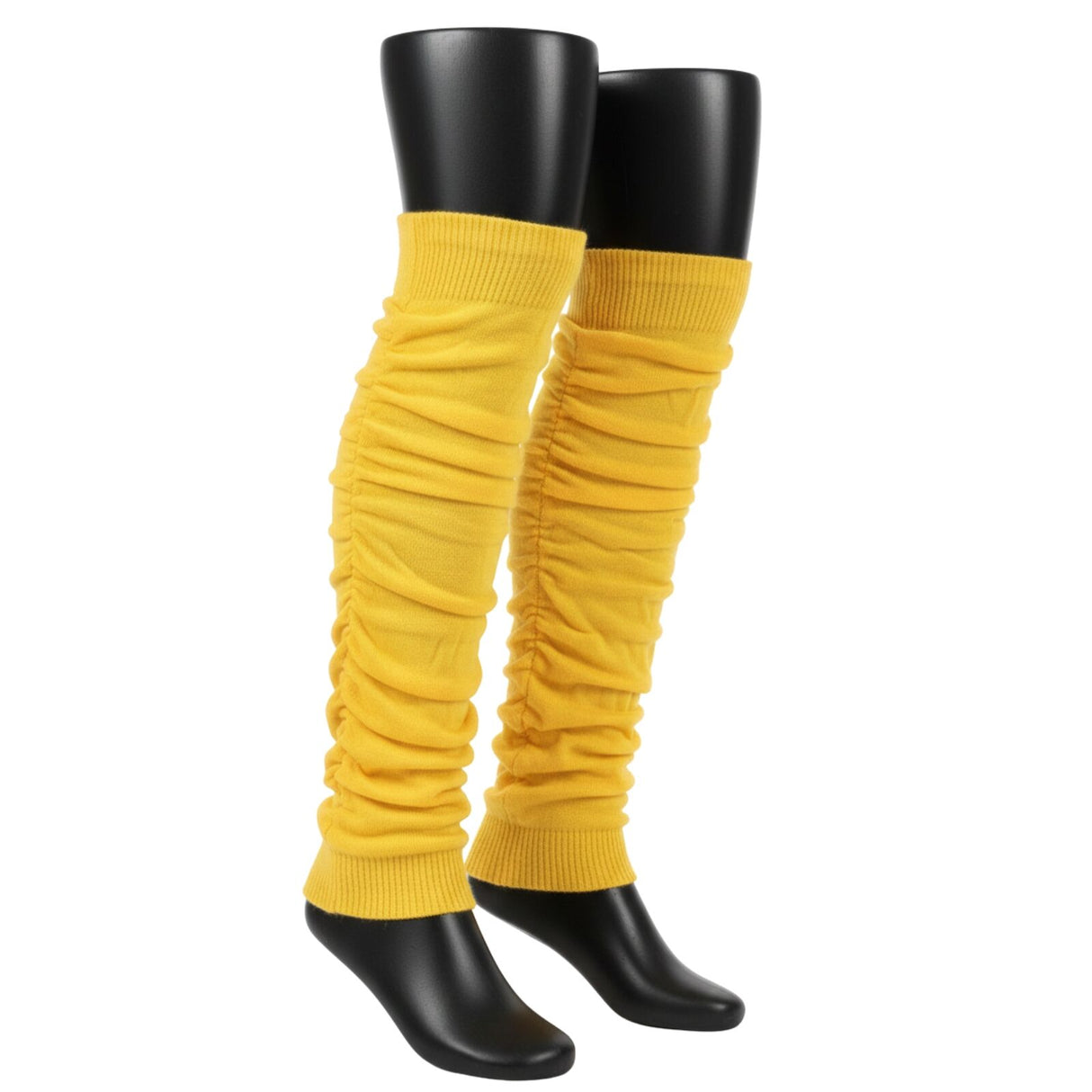 1 Pair Yellow Leg Warmers - Womens Dance Costume/80s Party