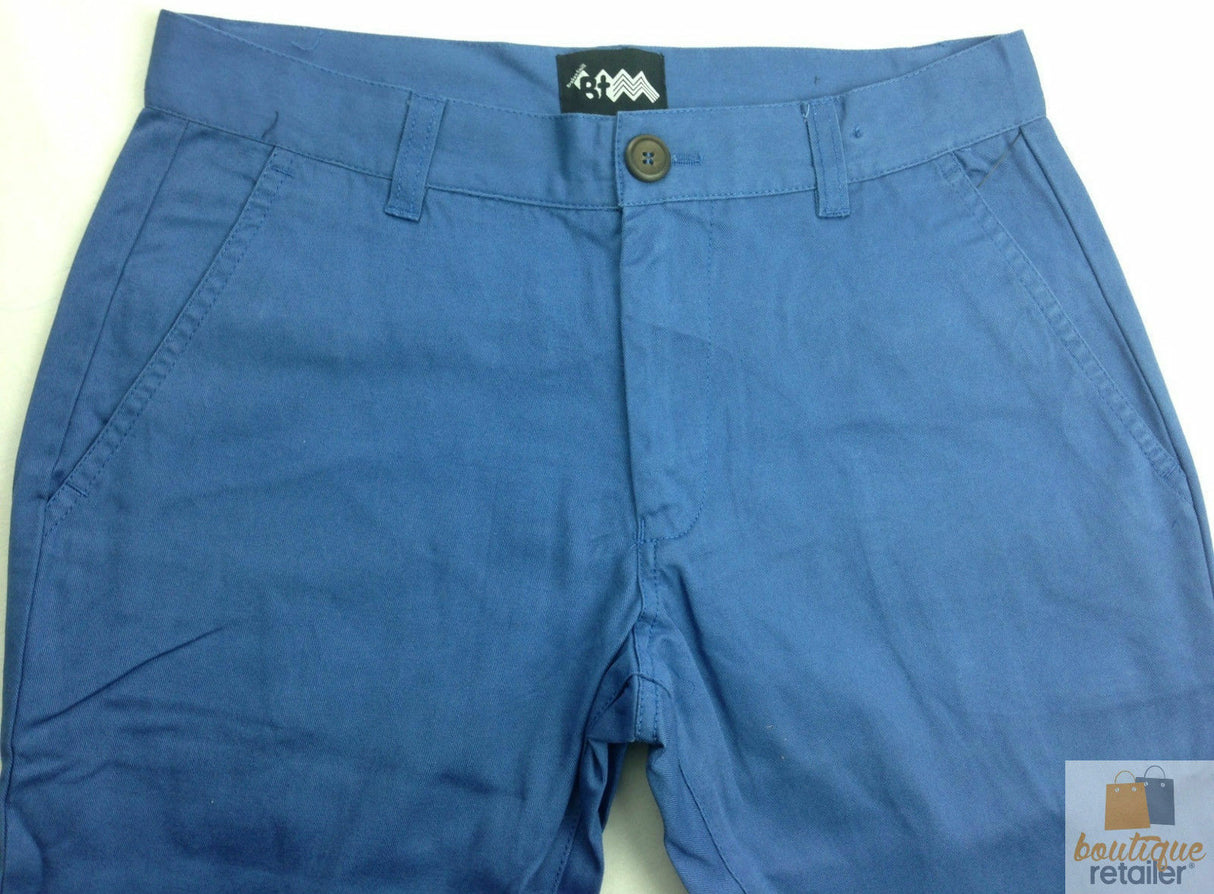 MENS SKINNY CHINOS 100% COTTON Pants Trousers Designer Straight Leg Slim - Teal