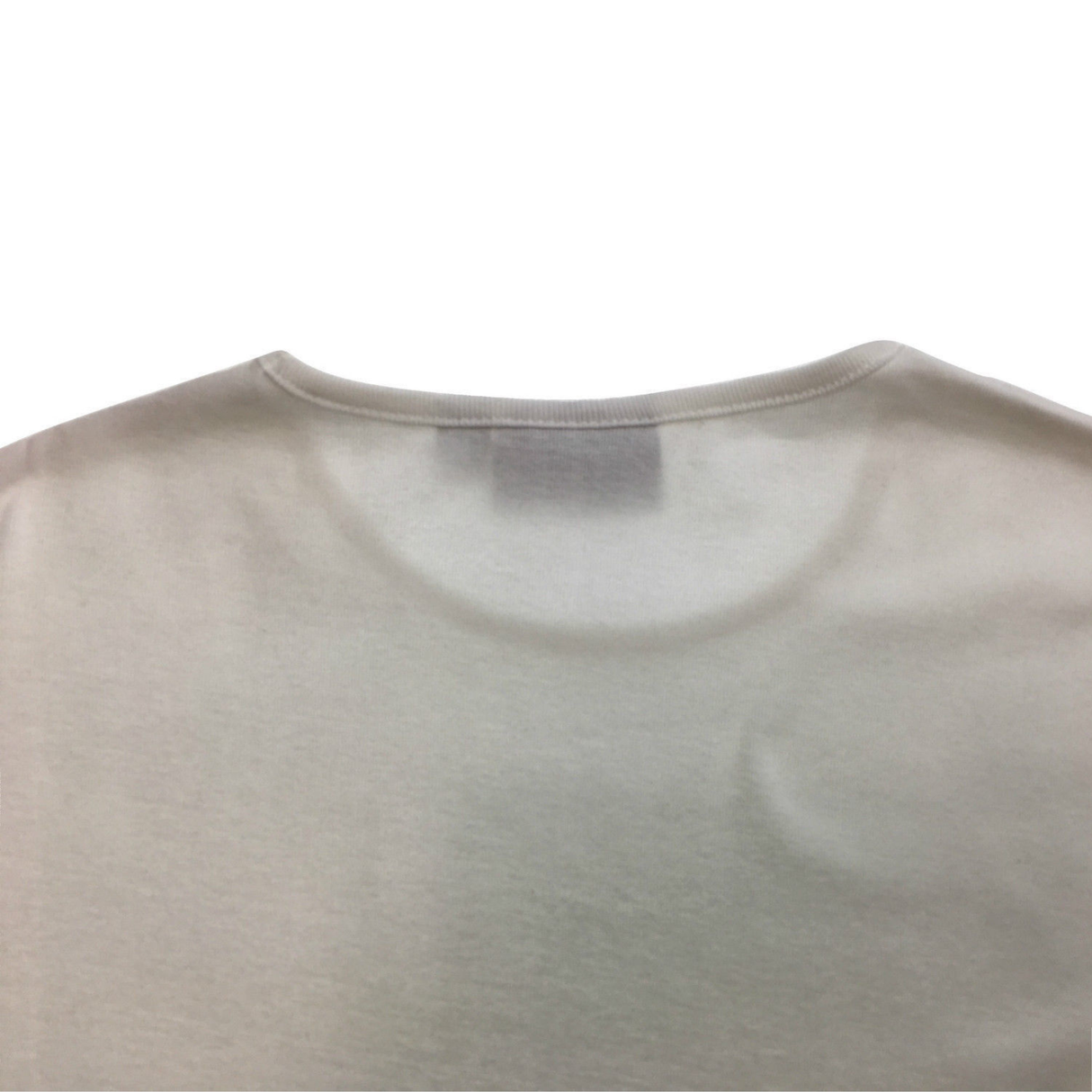 Mens 100% COTTON PLAIN LONG SLEEVE TOP Basic T Shirt Tee Slim Fitted Style - White