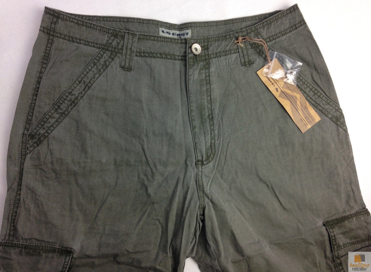 Mens 3/4 CARGO SHORTS Long Pants 100% COTTON Army Military Combat Summer