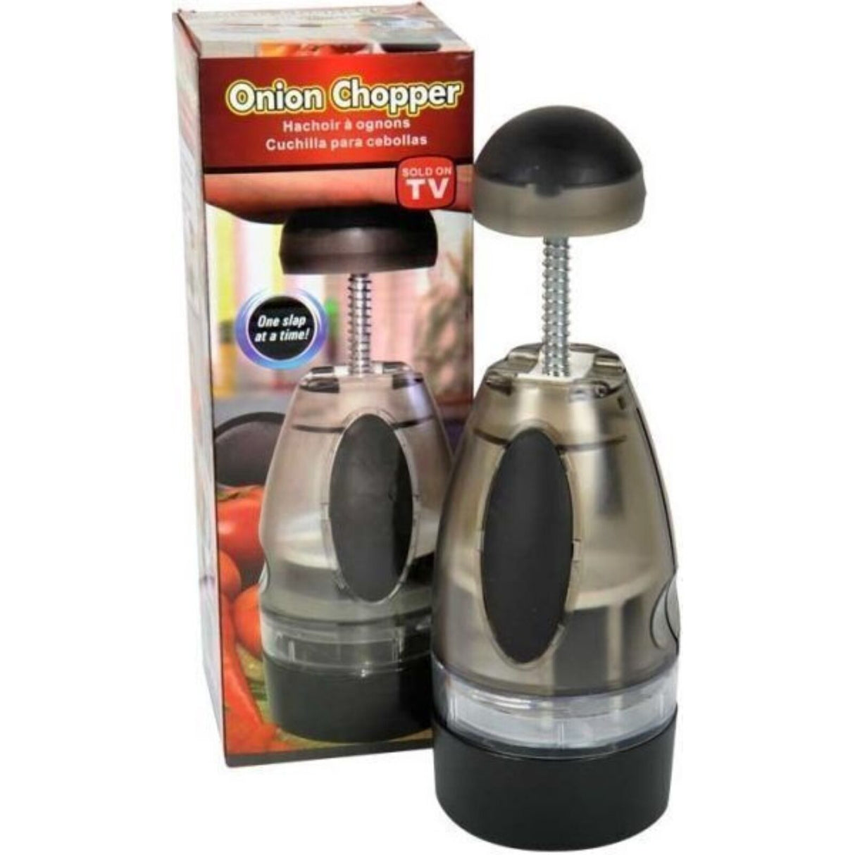 ONION CHOPPER Vegetable Push Cutter Slicer Garlic Dicer Food Pressing Tool