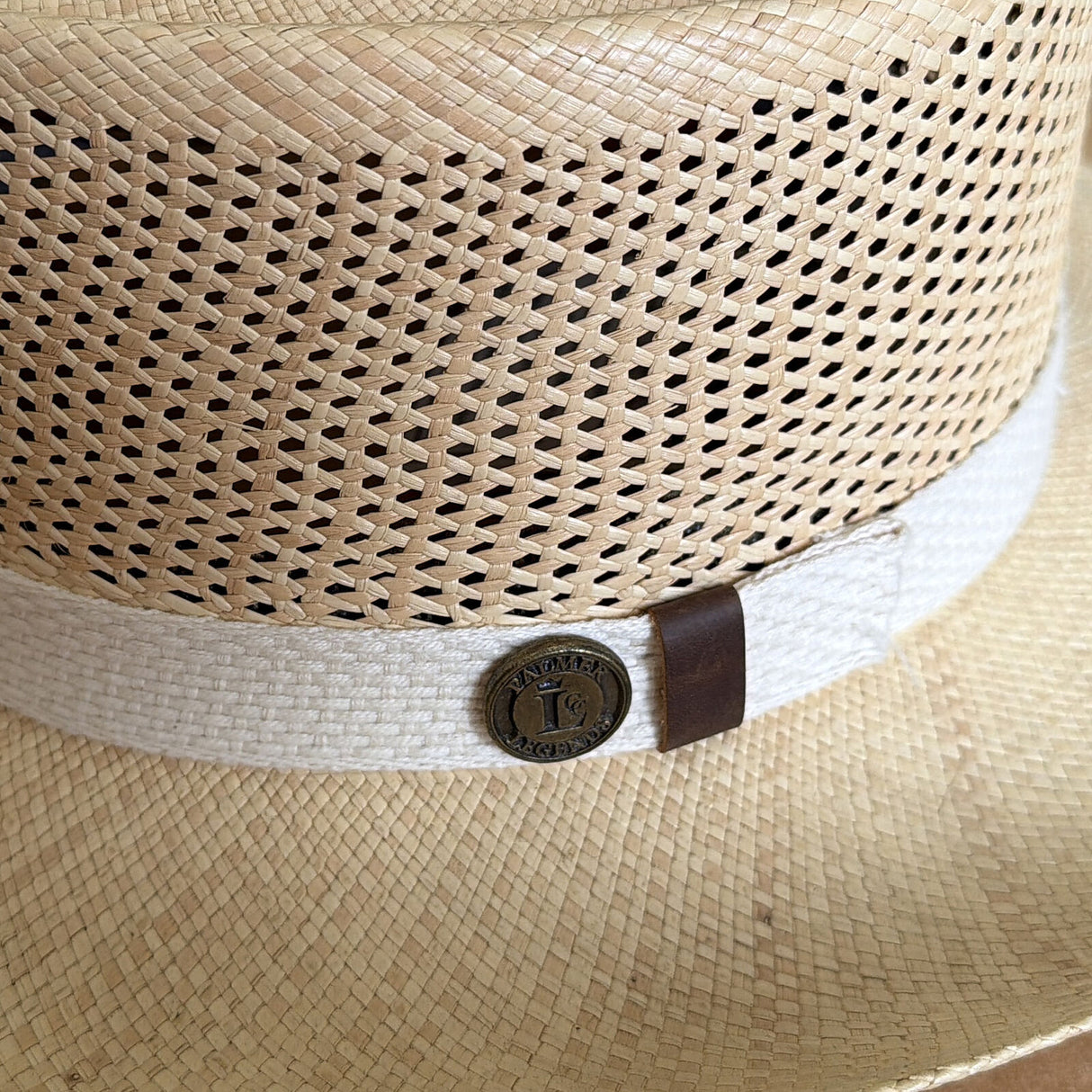 Premium Ecuadorian Vented Panama Straw Fedora Hat - Natural (Made in USA) One Size