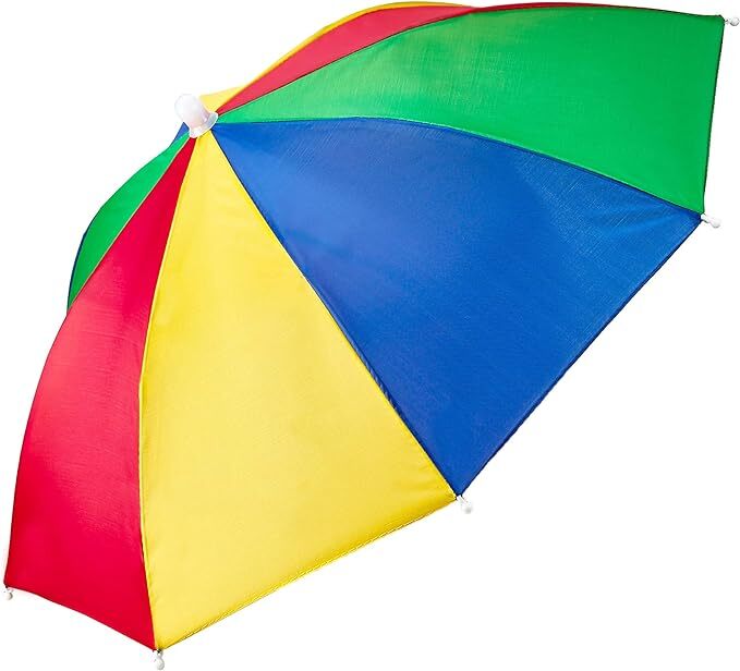 Rainbow Umbrella Hat - Novelty Rain/Beach/Sun Cap (Costume/Outdoor Accessory)