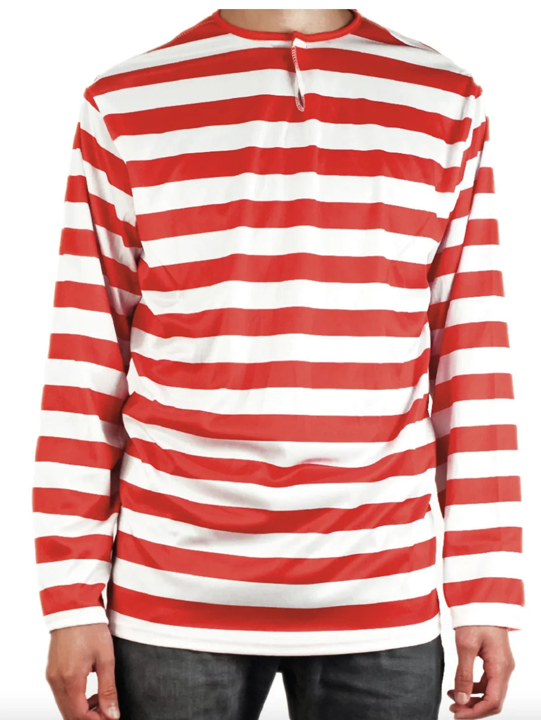 ADULTS Book Week Red and White Striped Top Shirt Costume Party Dress Up