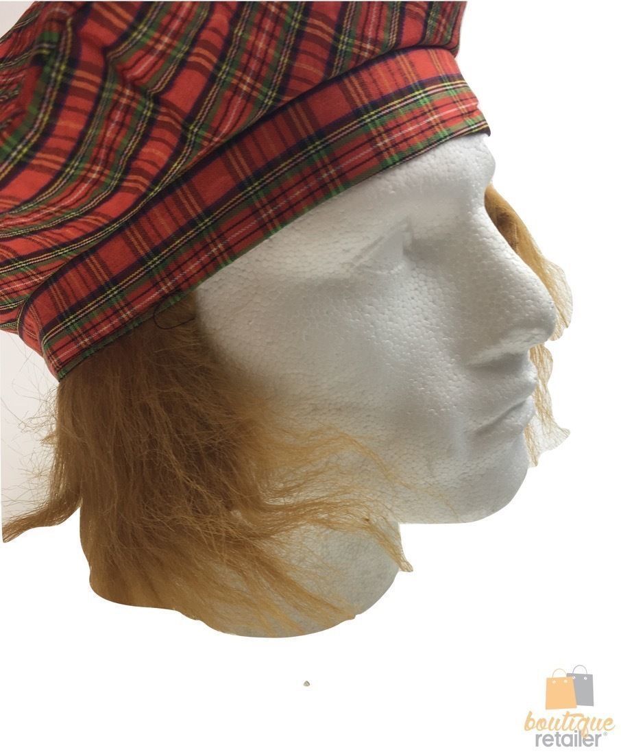 Scottish Tam O'Shanter Hat - Tartan Costume (Halloween & Fancy Dress)