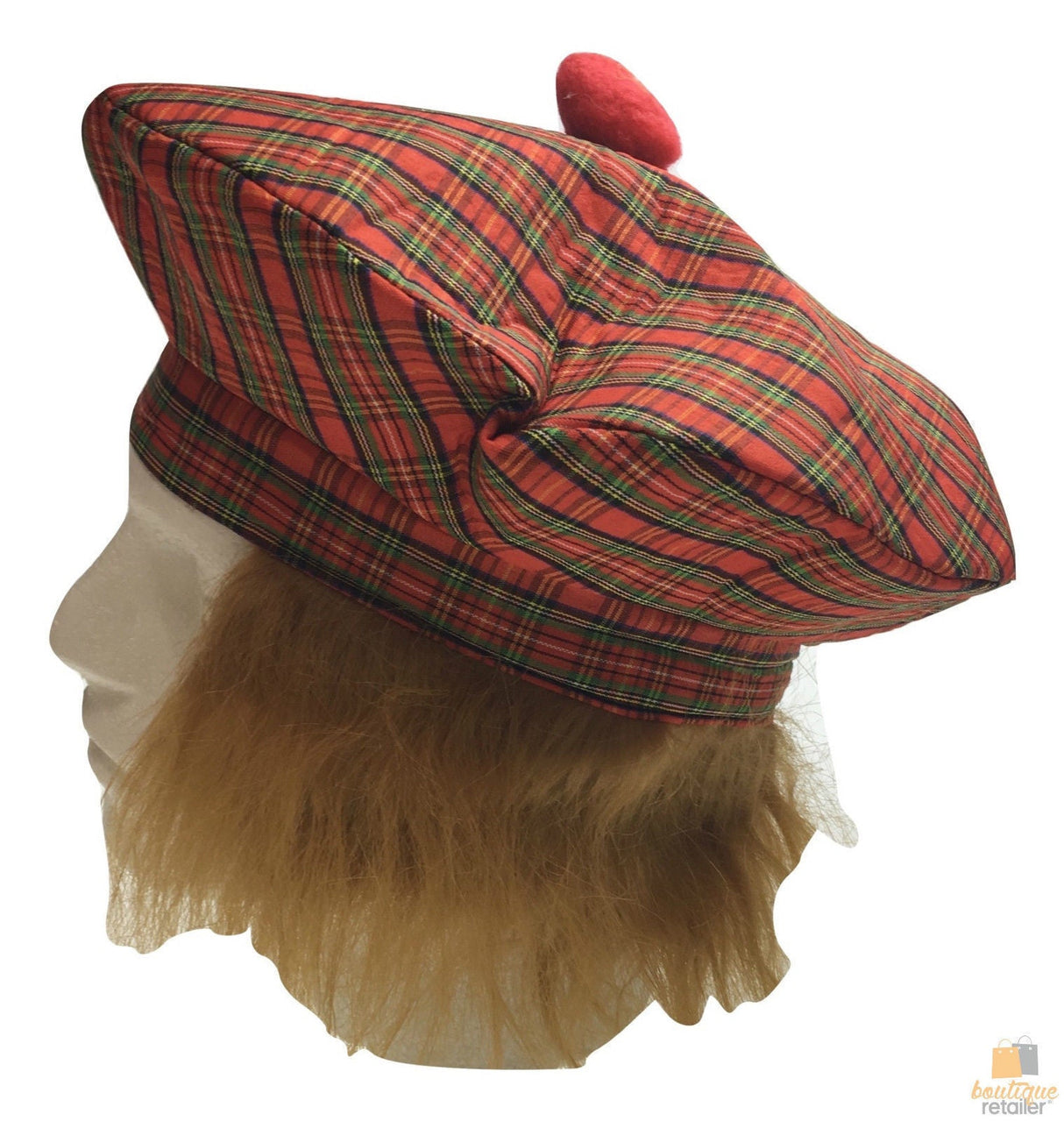 Scottish Tam O'Shanter Hat - Tartan Costume (Halloween & Fancy Dress)