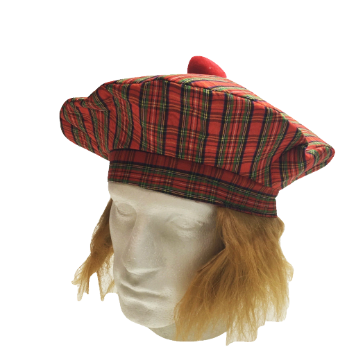 Scottish Tam O'Shanter Hat - Tartan Costume (Halloween & Fancy Dress)