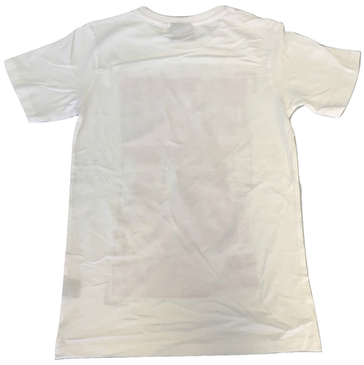 100% Cotton Print Design Slim Fit T-Shirt - White (Basic Tee Top)