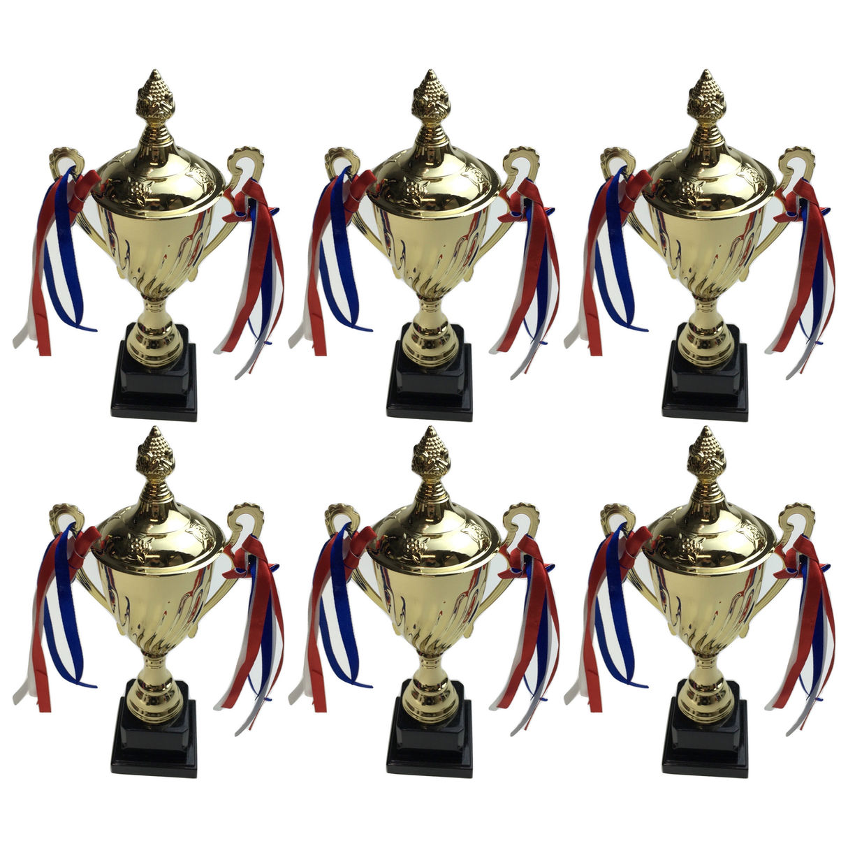 6x 30cm Gold Trophy Cup Bulk Pack - Events Award/Sports Day Winners