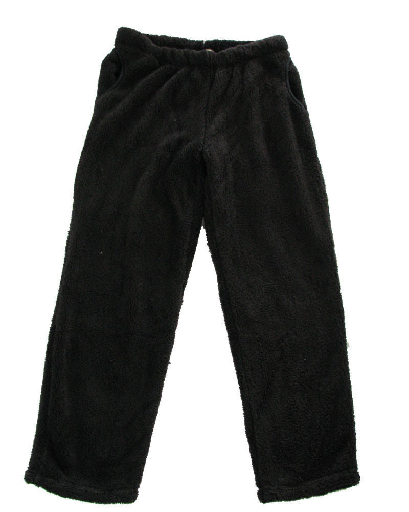 Womens TRACK PANTS Coral Fleece Fur Ultra Comfy Pyjamas Pajama Sleepwear Bottoms - Purple