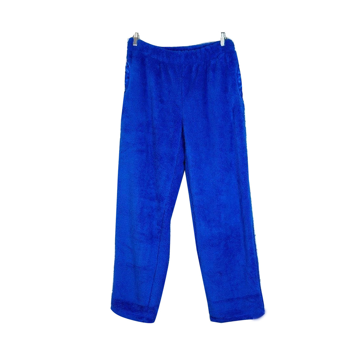 Womens TRACK PANTS Coral Fleece Fur Ultra Comfy Pyjamas Pajama Sleepwear Bottoms - Sapphire Blue