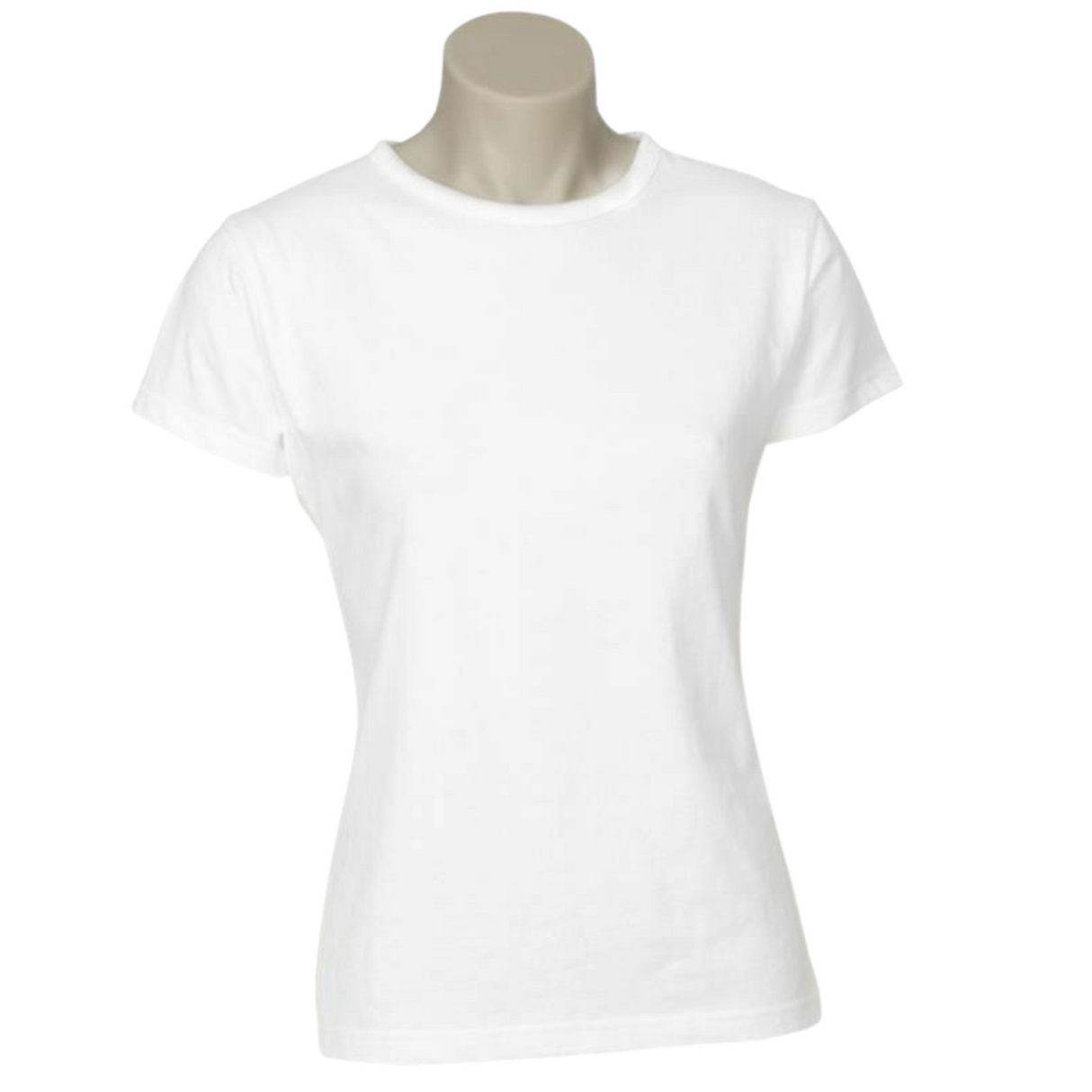 Womens Plain Ladies T SHIRT 100% COTTON Basic Tee Casual Top Size 6-24 T-Shirt - White - 20