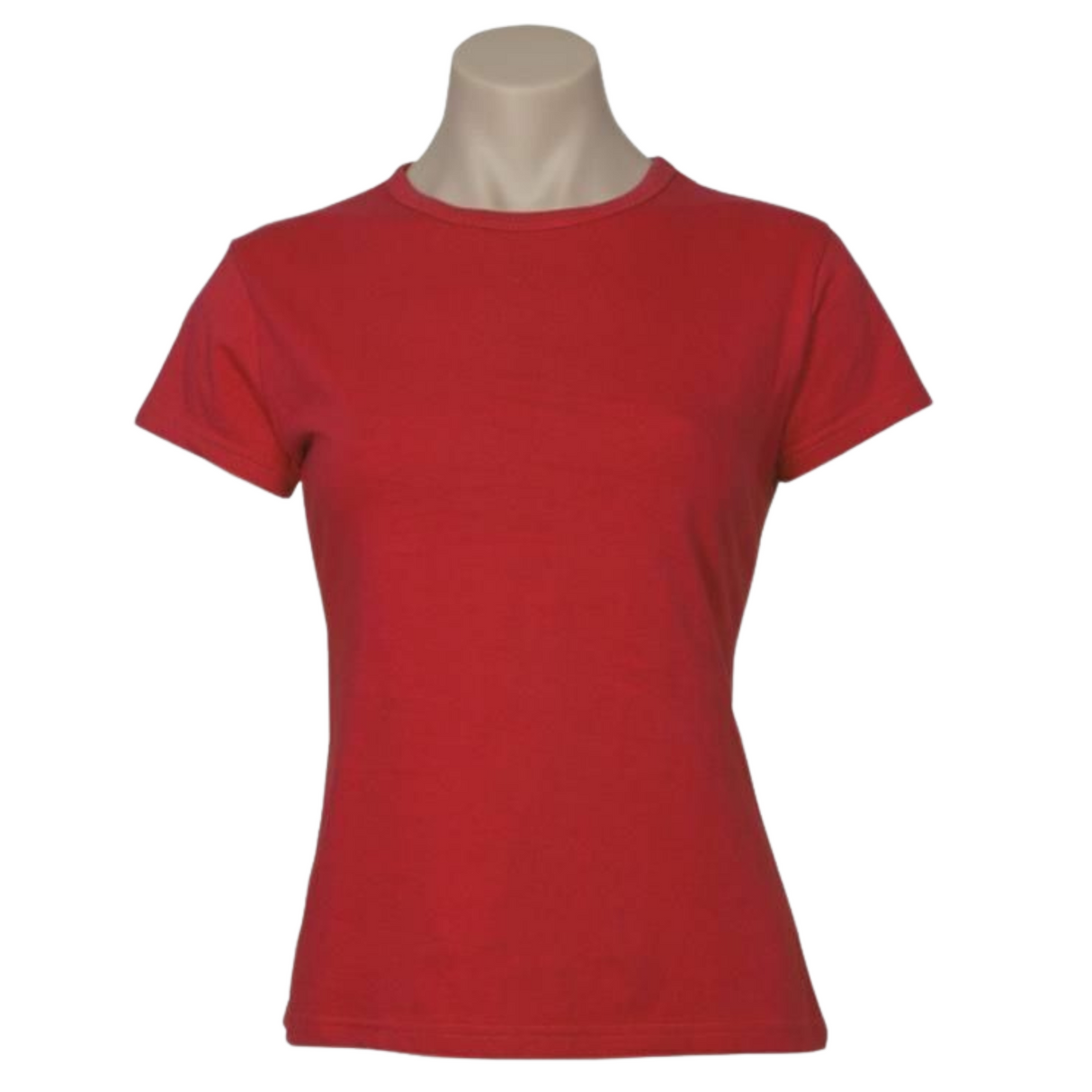 Womens Plain Red T-Shirt - 100% Cotton Casual Basic Top