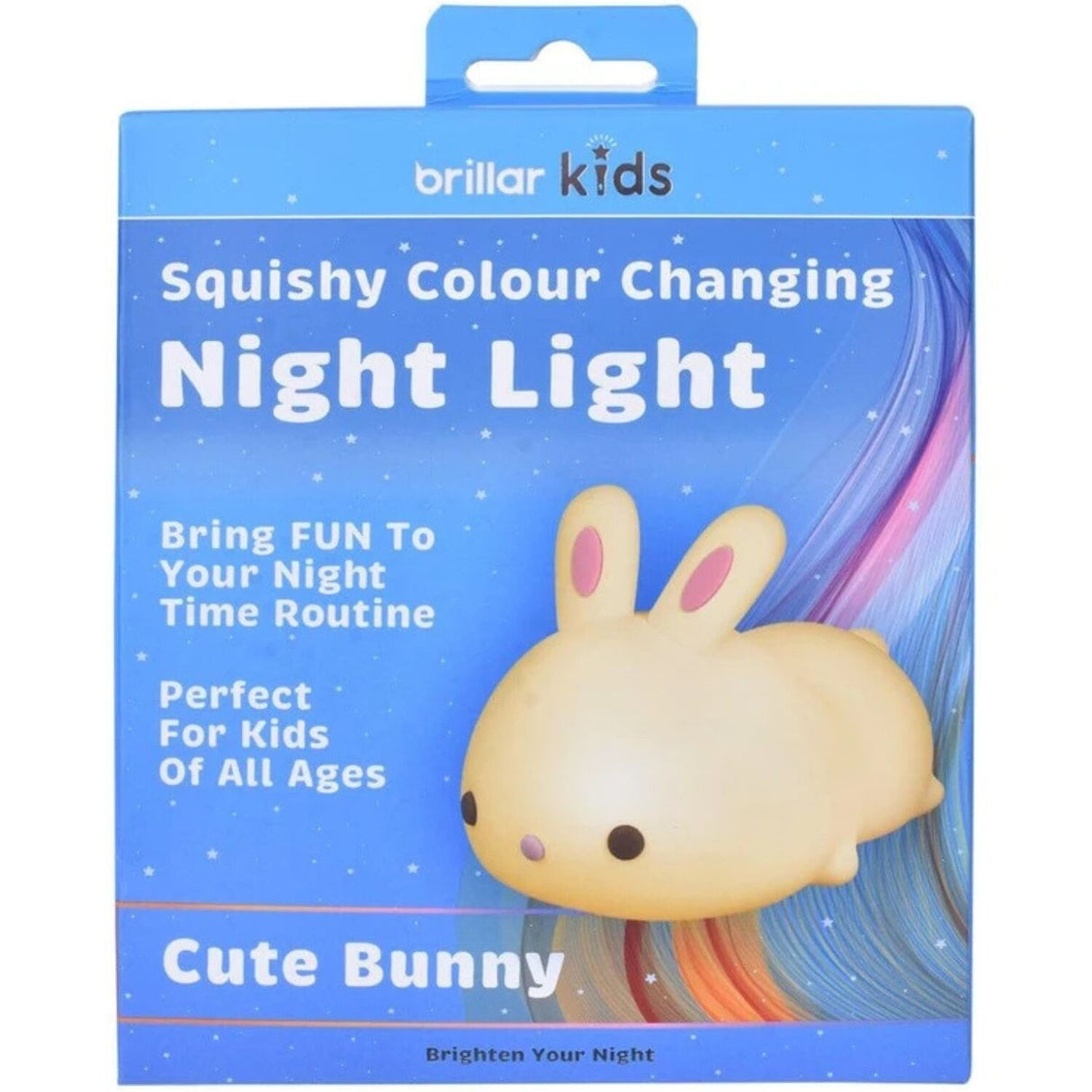 Brillar Bunny Rabbit Kids Night Light (Cute Squishy Colour Changing)