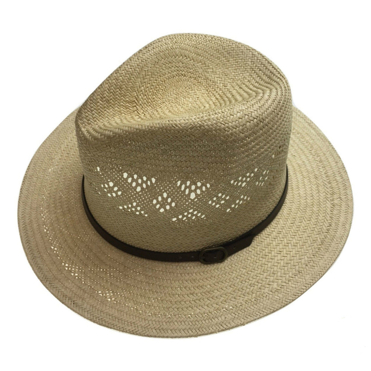 Natural Straw Panama Hat - Summer Fedora/Trilby