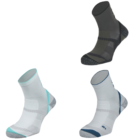 BRBL Atlas Socks Hiking Trekking Trail Run Outdoor Camping MADE IN ITALY Crew - Grey/Black