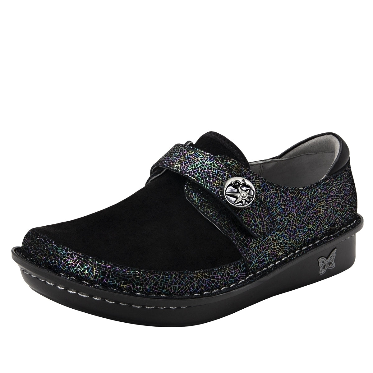 ALEGRIA Brenna Womens Comfort Strap Shoes Loafer Sneaker Walking - Moon Shadow