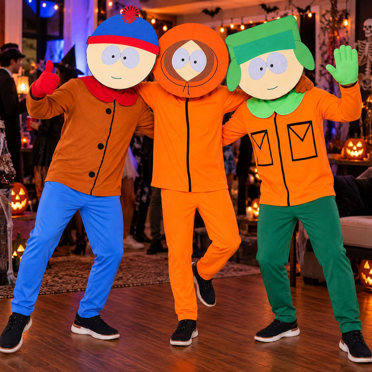 South Park Trio Costume Pack - Kenny, Stan & Kyle - Adult Size Small