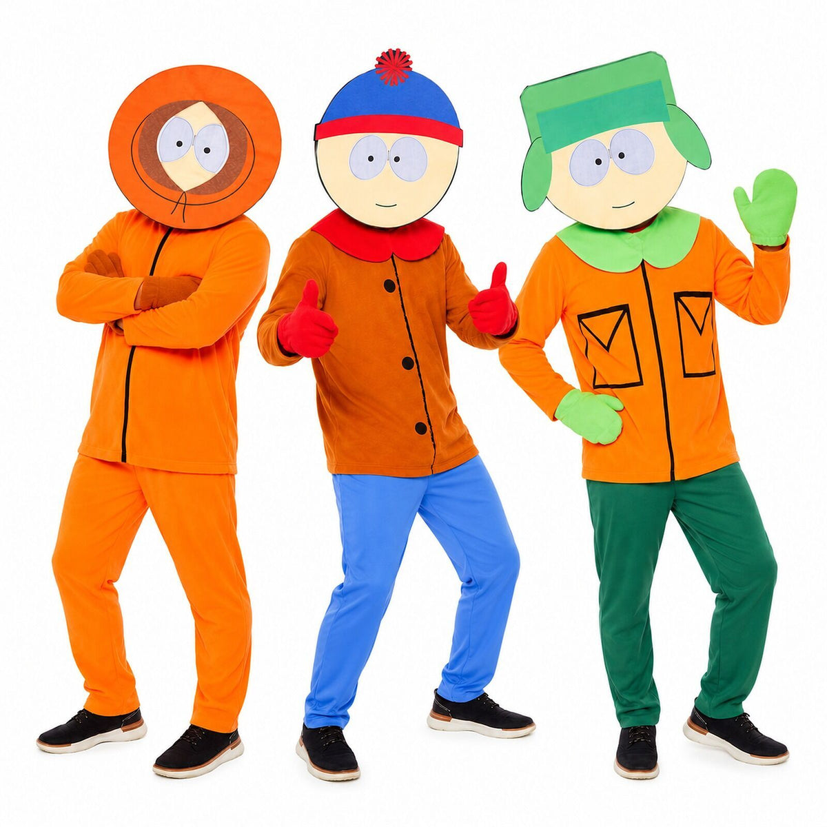 South Park Trio Costume Pack - Kenny, Stan & Kyle - Adult Size Small