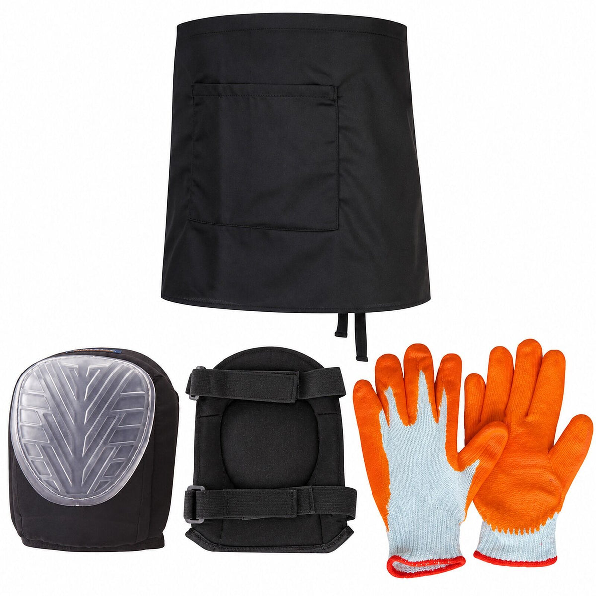 Tiler Work Set - Portwest SuperGel Knee Pads, Work Gloves & Tool Apron