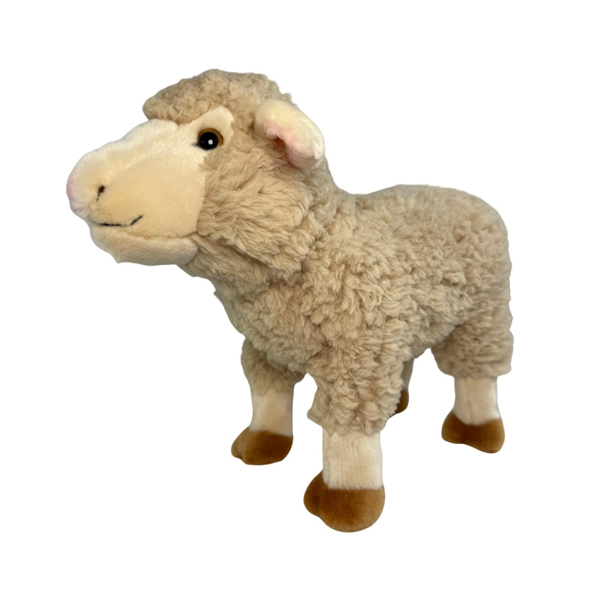 Bocchetta Barbarella 22cm Standing Sheep Plush Toy (Realistic Stuffed Animal Farm Gift)