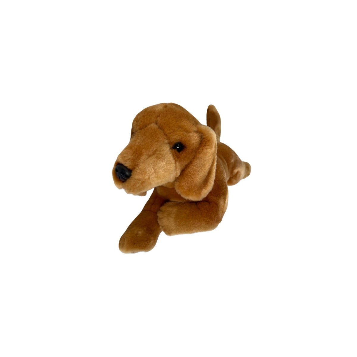 Bocchetta Bean 30cm Floppy Dachshund Puppy Plush Toy - Red (Realistic Stuffed Animal Dog Gift)
