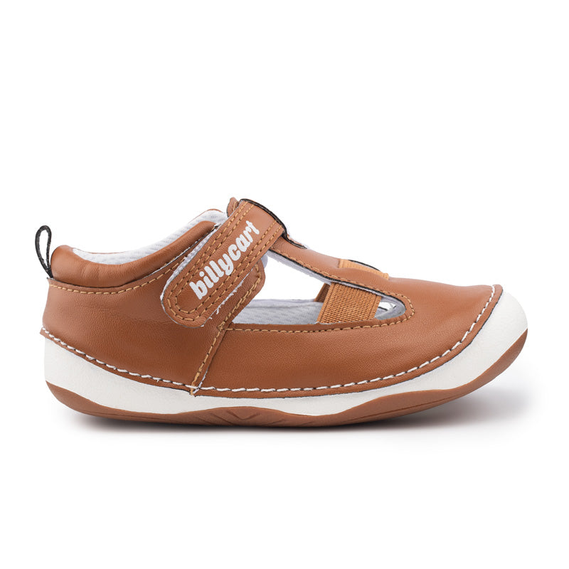 Billycart London Wide Kids Wide-Fit First Walker Sandals - Tan Brown (Baby & Toddler Shoes)