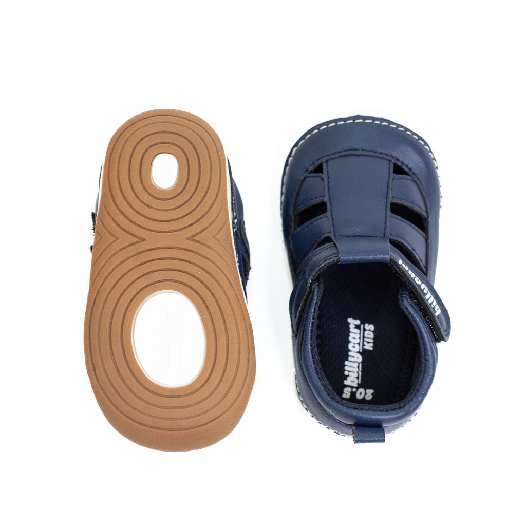 Billycart Taylor Kids First Walker Sandals - Navy Blue (Baby & Toddler Shoes)