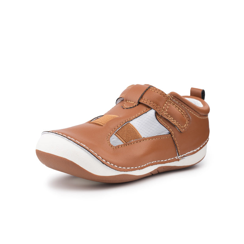 Billycart London Wide Kids Wide-Fit First Walker Sandals - Tan Brown (Baby & Toddler Shoes)