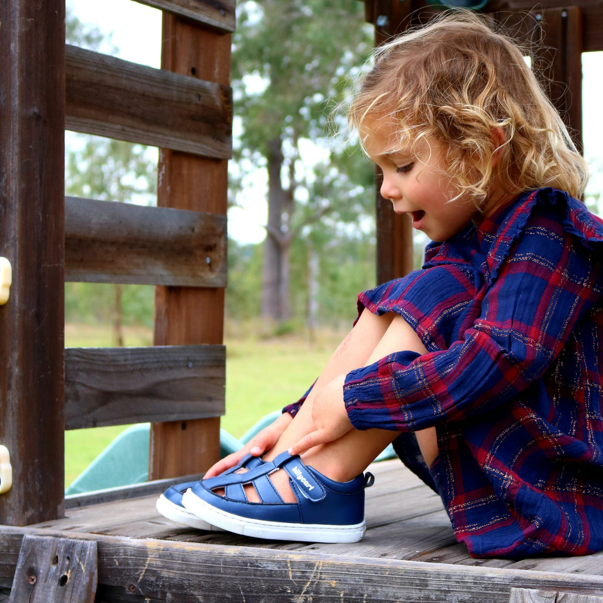 Billycart Taryn Kids Wide-Fit Sandals - Navy Blue (Toddler Shoes)