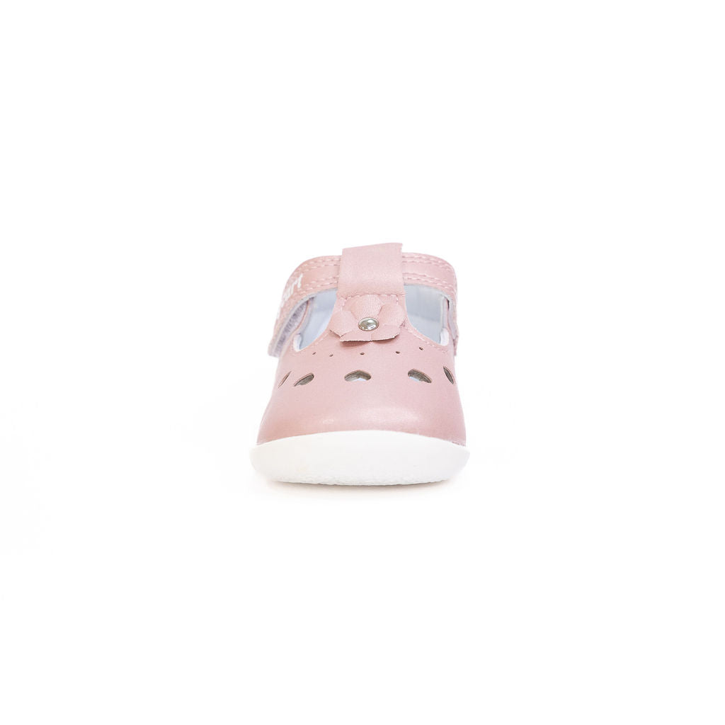 Billycart Rosie Girls Barefoot First Walker T-Bar Sandals - Light Pink (Baby Mary Jane Shoes)