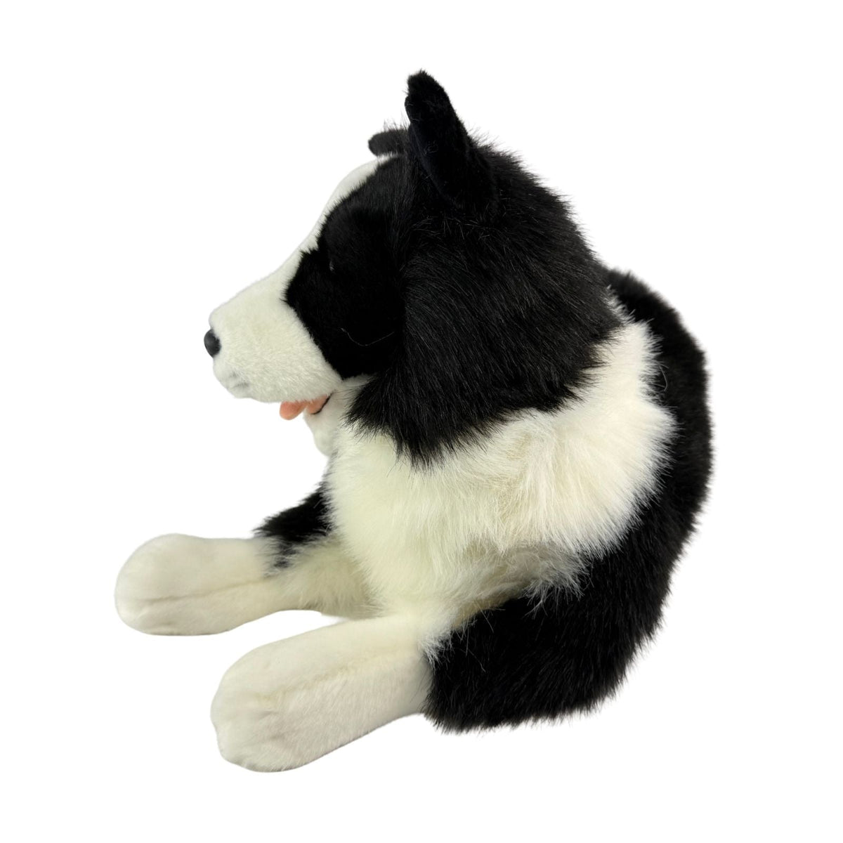 Bocchetta Blitz 62cm Lying Border Collie with Satin Pocket Plush Toy (Realistic Stuffed Animal Dog Gift)
