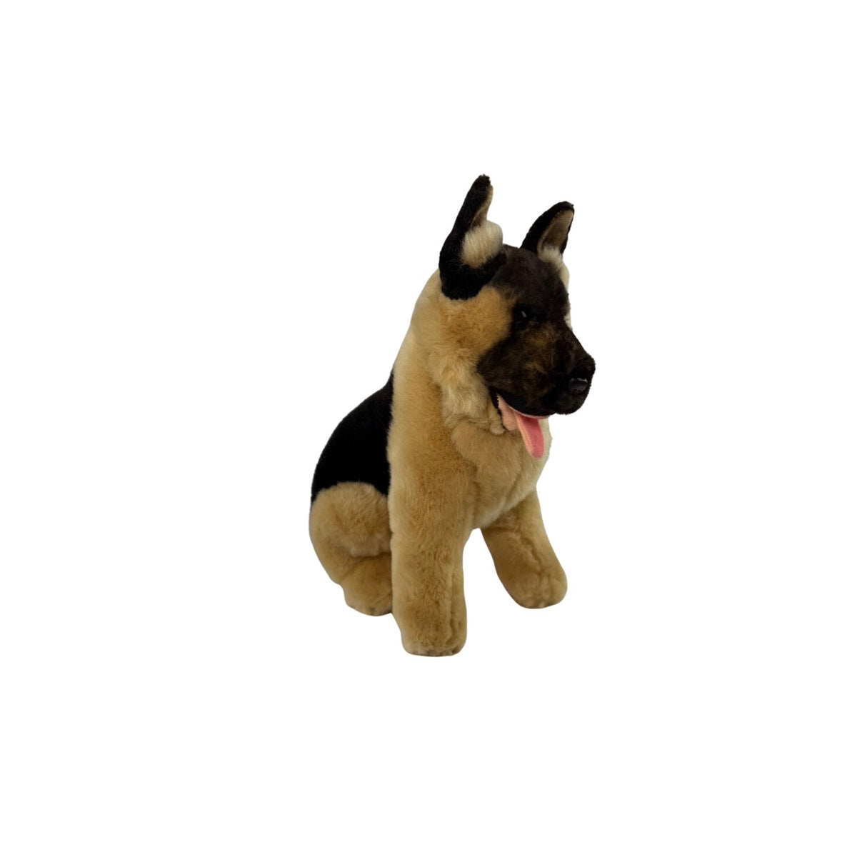 Bocchetta Bobby 30cm Sitting German Shepherd Plush Toy - Black Face (Realistic Stuffed Animal Dog Gift)