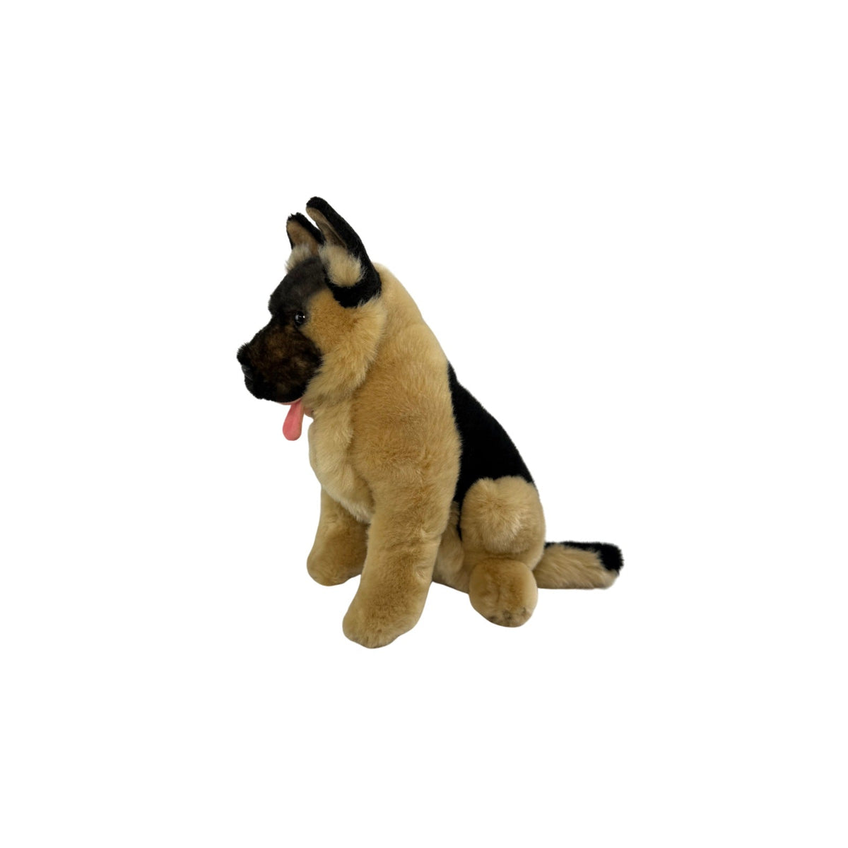 Bocchetta Bobby 30cm Sitting German Shepherd Plush Toy - Black Face (Realistic Stuffed Animal Dog Gift)